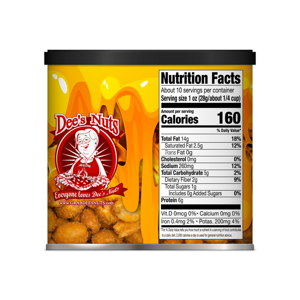 Hot Cheddah Gourmet Peanuts 10 Oz Can