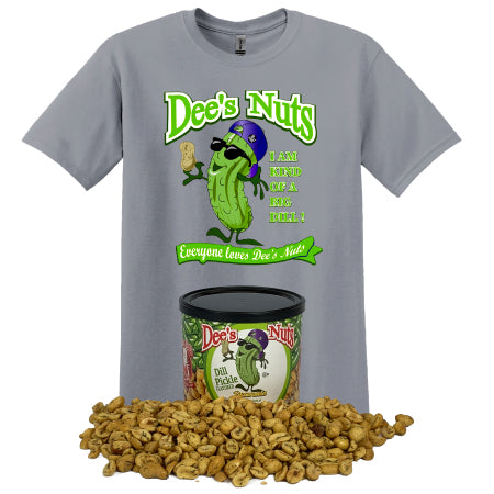 Dee's Nuts Big Dill T-Shirt COMBO ... FREE CAN of DILL PICKLE PEANUTS